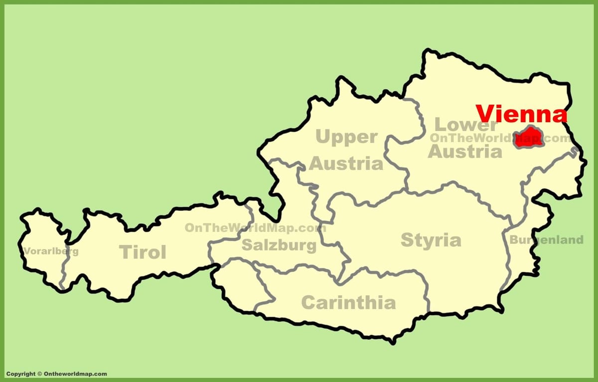 वियेना ऑस्ट्रिया नक्शा