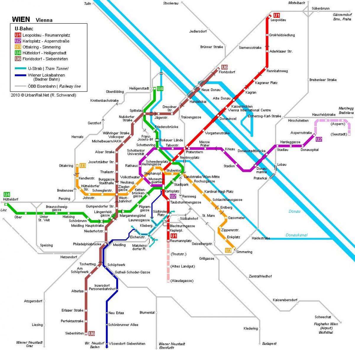 वियना मेट्रो का नक्शा