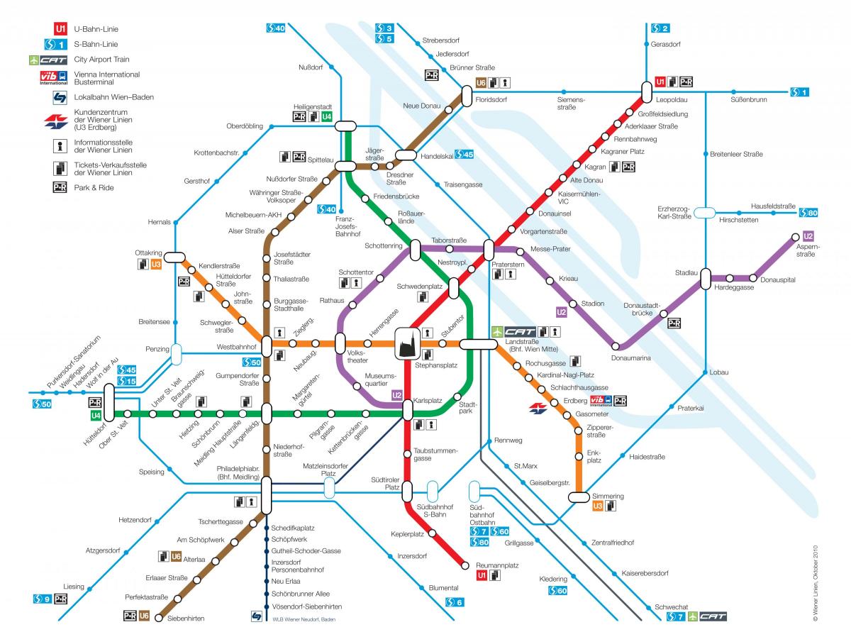 वियना ऑस्ट्रिया मेट्रो का नक्शा