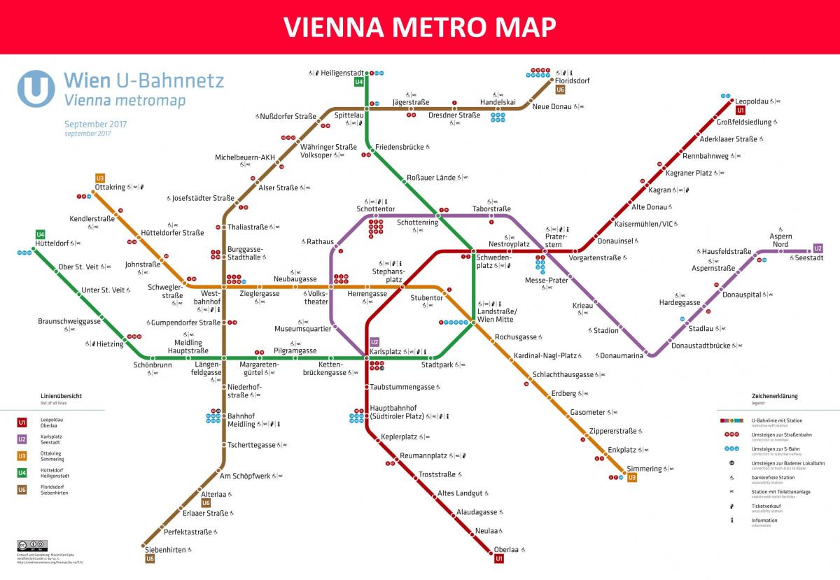नक्शे के वियना मेट्रो एप्लिकेशन