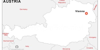 नक्शा ऑस्ट्रिया की राजधानी