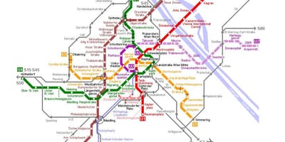 नक्शे के वियना ट्राम