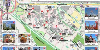 नक्शा वियना के पार्क और सवारी