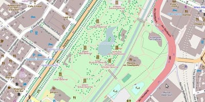 नक्शे के stadtpark वियना