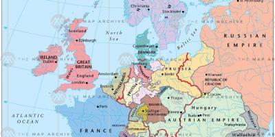 वियना ऑस्ट्रिया यूरोप का नक्शा
