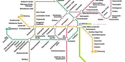 वियना हवाई अड्डे रेलवे स्टेशन का नक्शा