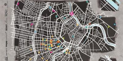 मानचित्र की सड़क कला के वियना